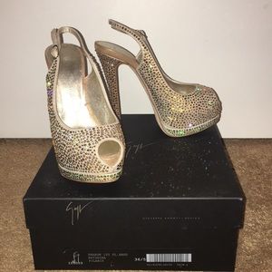 Giuseppe Zanotti Sharon 105 Pl. Sand Swarovski